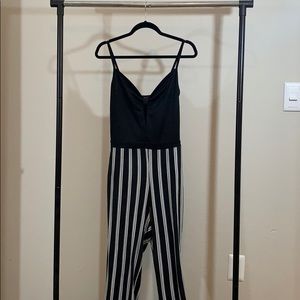 Black & White Jumpsuit w/ Peephole